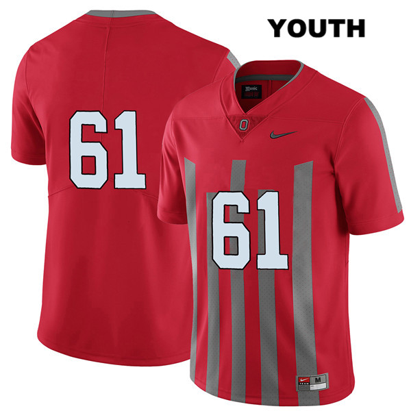 Ohio State Buckeyes Youth Gavin Cupp #61 Red Authentic Nike Elite No Name College NCAA Stitched Football Jersey LB19W17QS